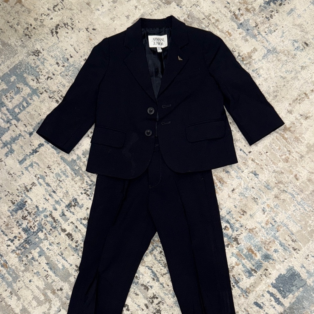 Armani Junior Classic Black Trousers